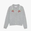 Callie Embroidered Cardigan - Strawberry Vine