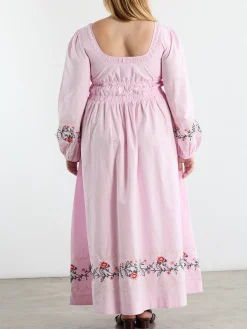 Dakota Dress - Pink Embroidery