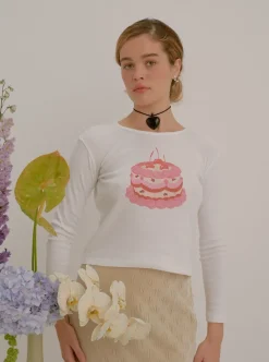 Dana Long Sleeve Tee - Cake