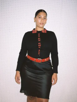 Emery Grommet Belt - Scarlet