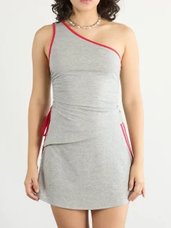 Emily Tank - Heather/Red