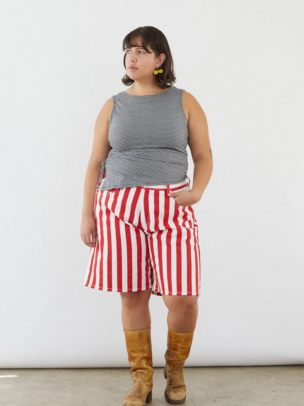 Erin Tank - Caviar Gingham