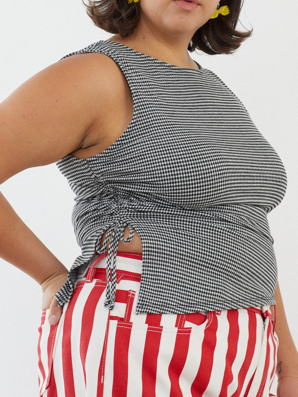 Erin Tank - Caviar Gingham