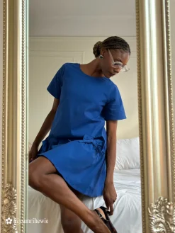Esme Babydoll Dress - Cobalt