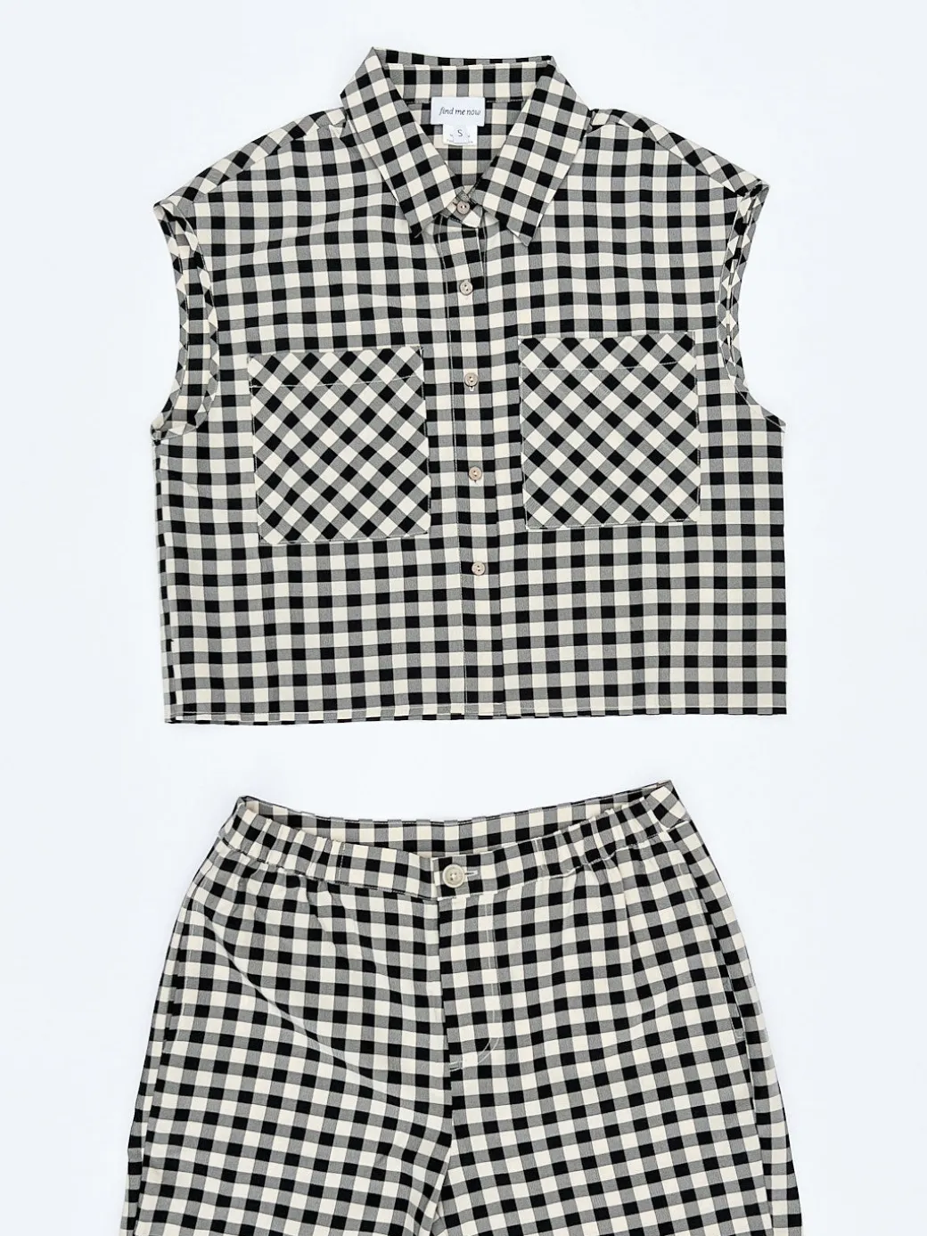 Estelle Button Down - Black Gingham