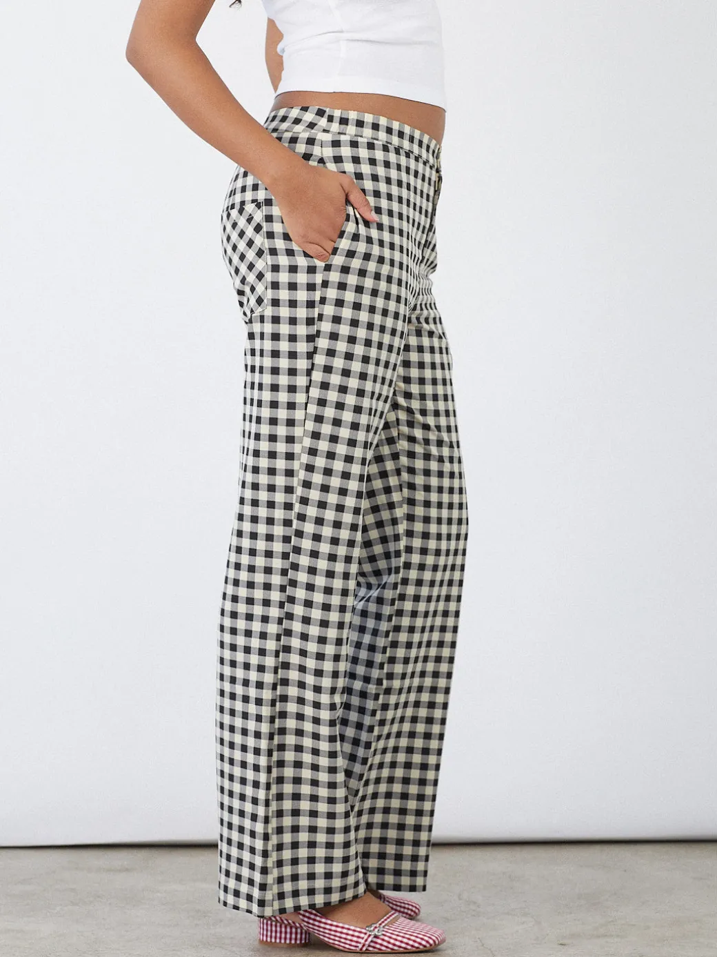 Estelle Pant - Black Gingham