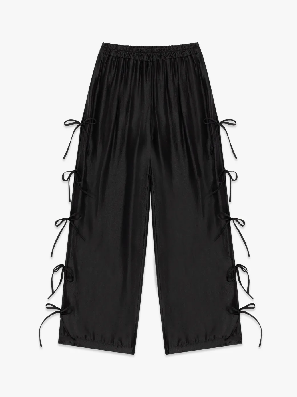 Evelyn Tie Pant - Black Organza