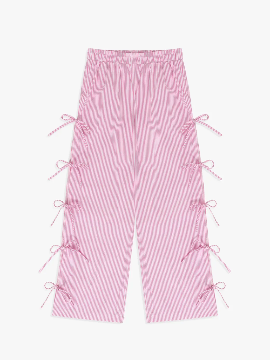 Evelyn Tie Pant - Pink Stripe