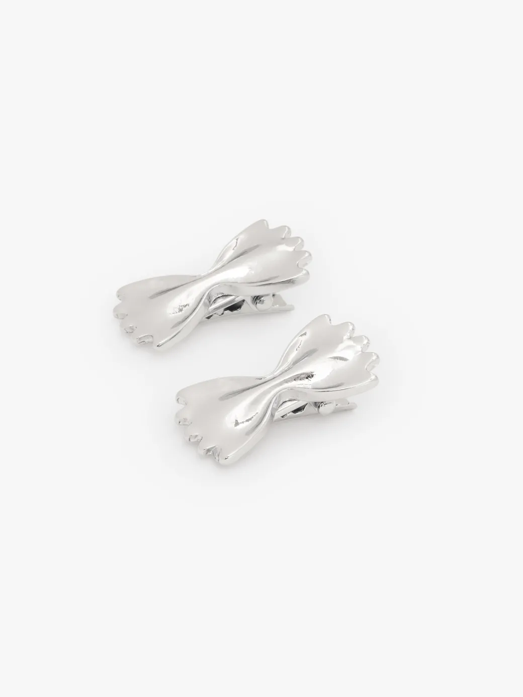Farfalle Barrette Set - Silver