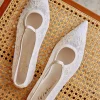 Fleur Lace Flat - Ivory