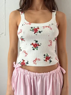 Harley Pointelle Tank - Pointelle Bouquet