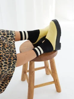 Her Varsity Sock - Black