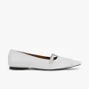 Hermine Pointed Flat - White