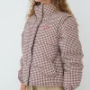 Jennifer Check Puffer - Chocolate
