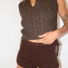 Knit Shorts - Brown