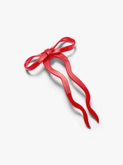 Large Bow Hairpin - Cherry
