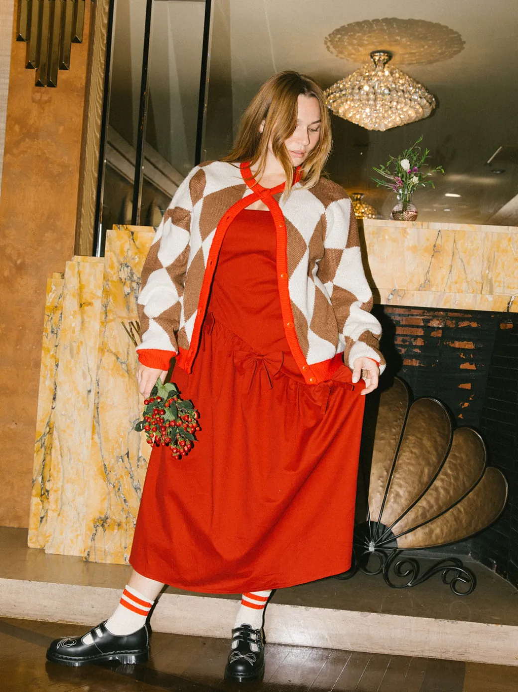 Lauda Cardi - Brown Argyle