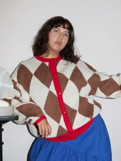 Lauda Cardi - Brown Argyle