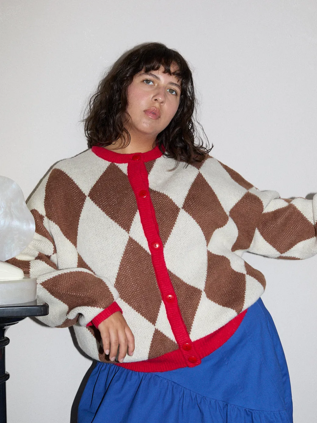 Lauda Cardi - Brown Argyle