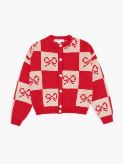 Lauda Cardi - Cherry Bow Check