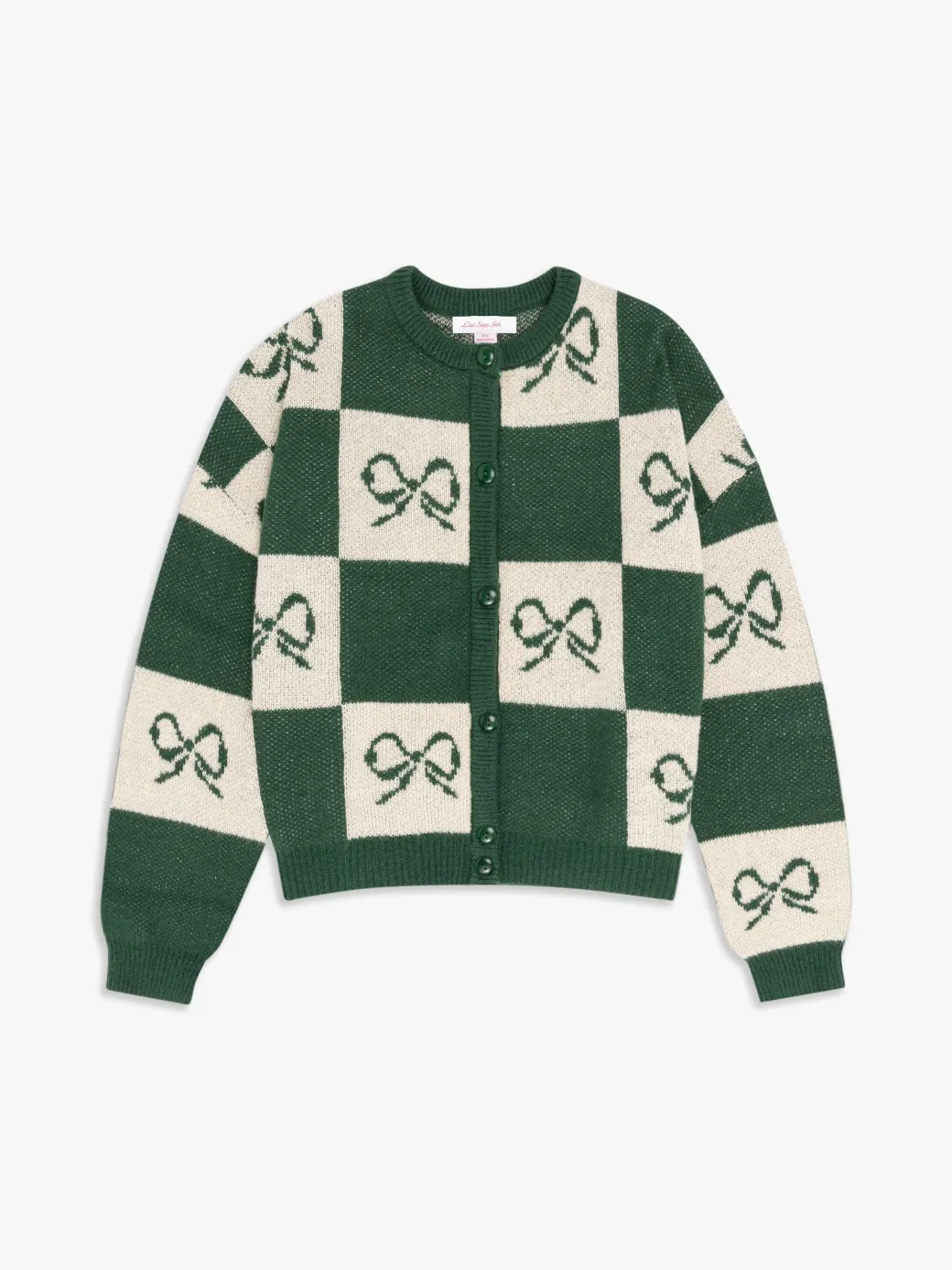 Lauda Cardi - Emerald Bow Check