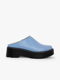 Lena Chunky Mule - Alice Blue