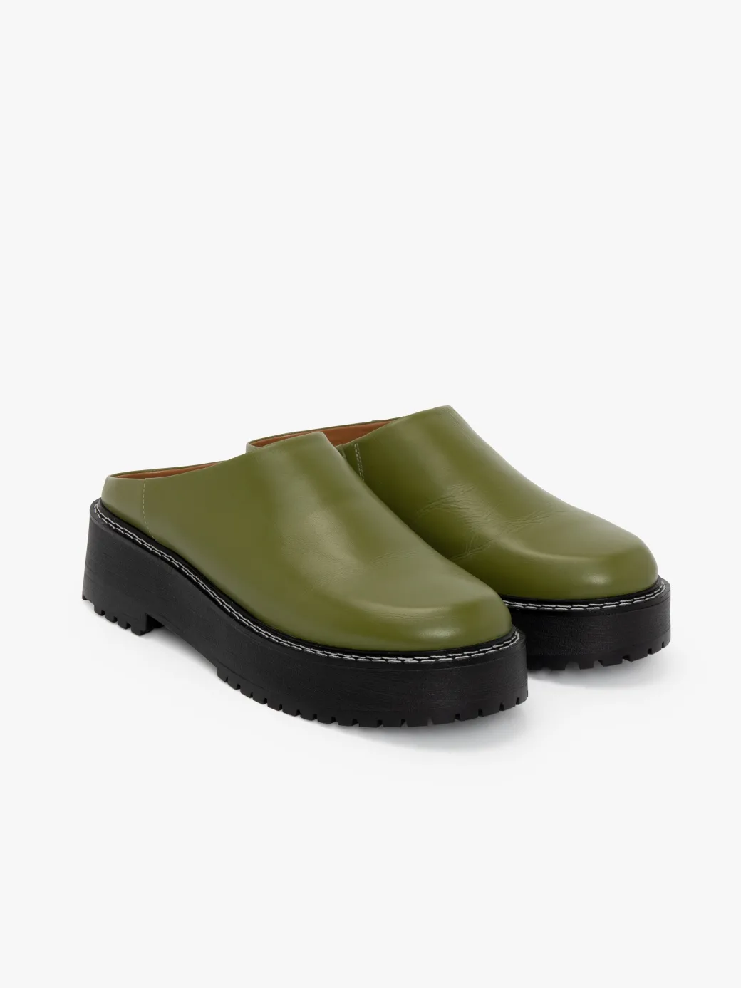 Lena Chunky Mule - Olive