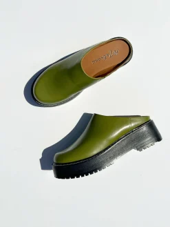 Lena Chunky Mule - Olive