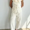 Loire Linen Top - Ivory