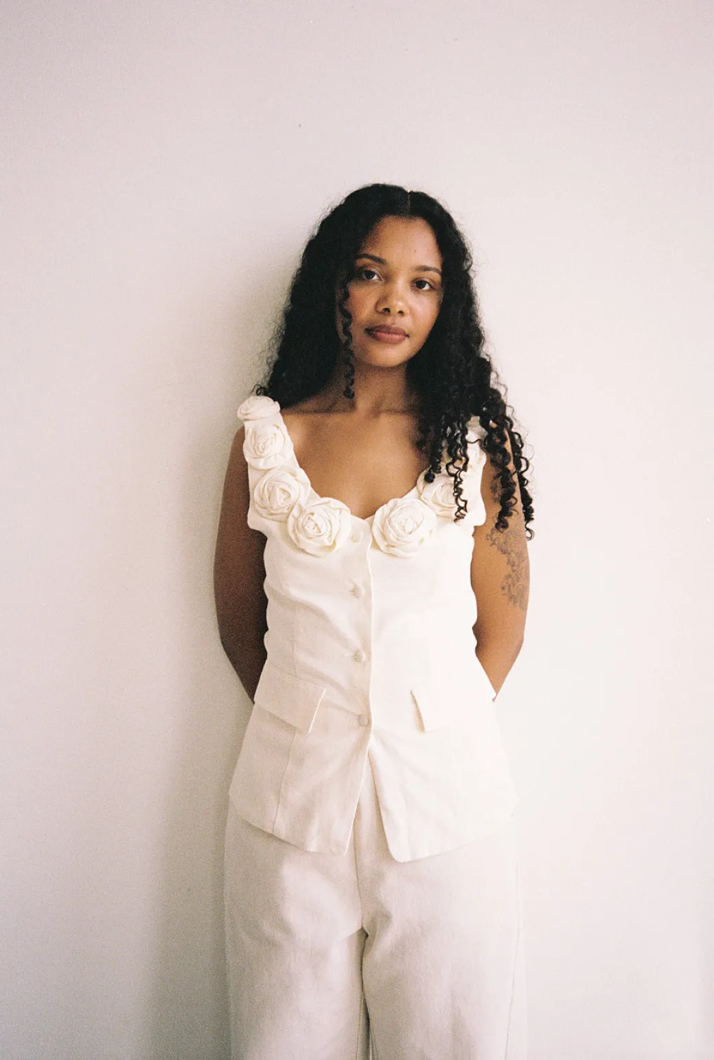 Loire Linen Top - Ivory