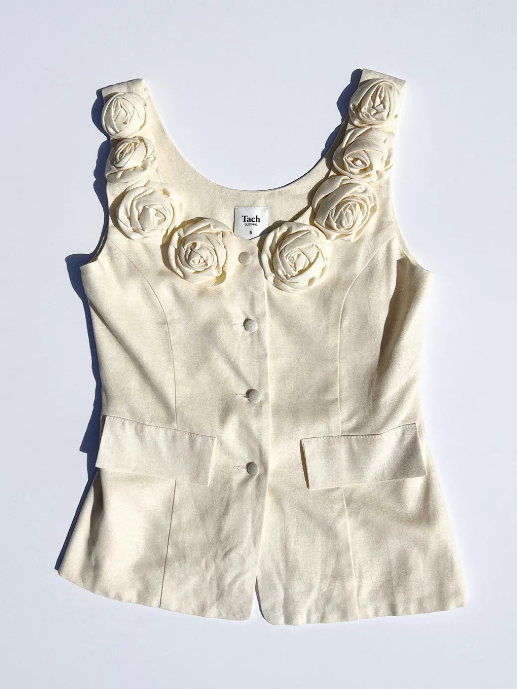 Loire Linen Top - Ivory