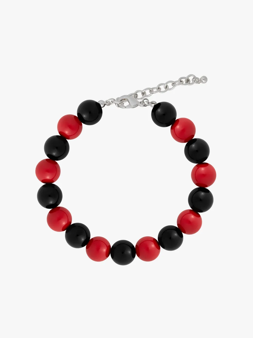 Lola Beaded Anklet - Red/Black