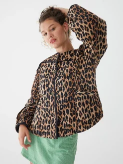 Macey Quilted Jacket - Leopard