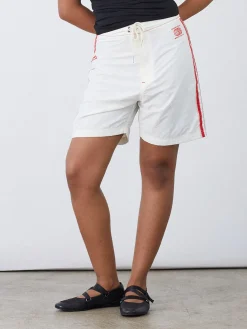 Made Some Long Shorts - Cream u0026 Red