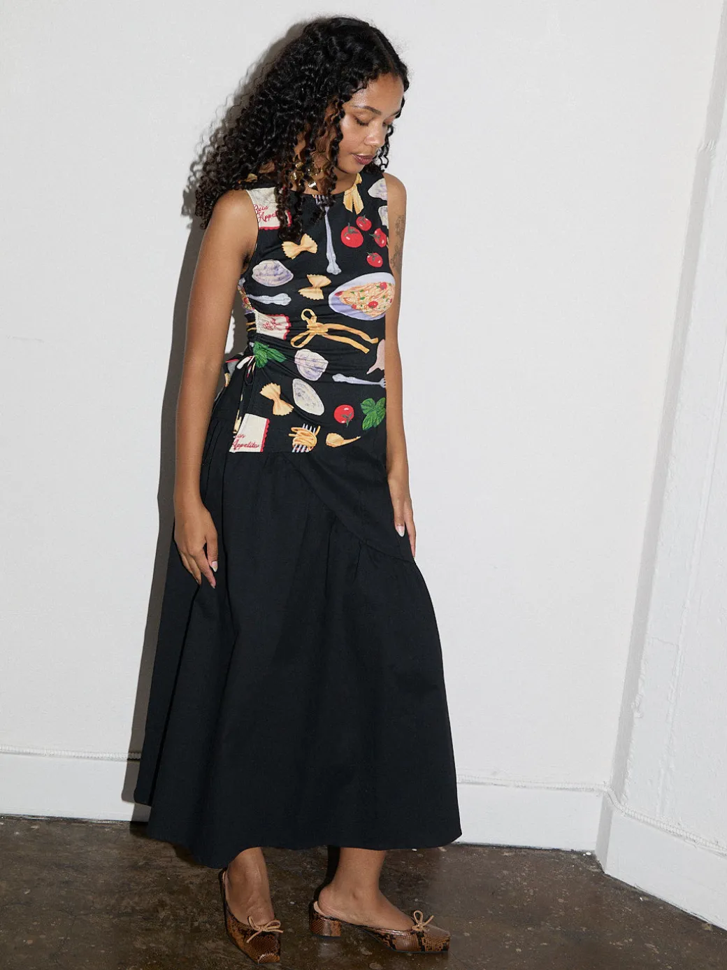 Maeve Midi Skirt - Caviar Twill