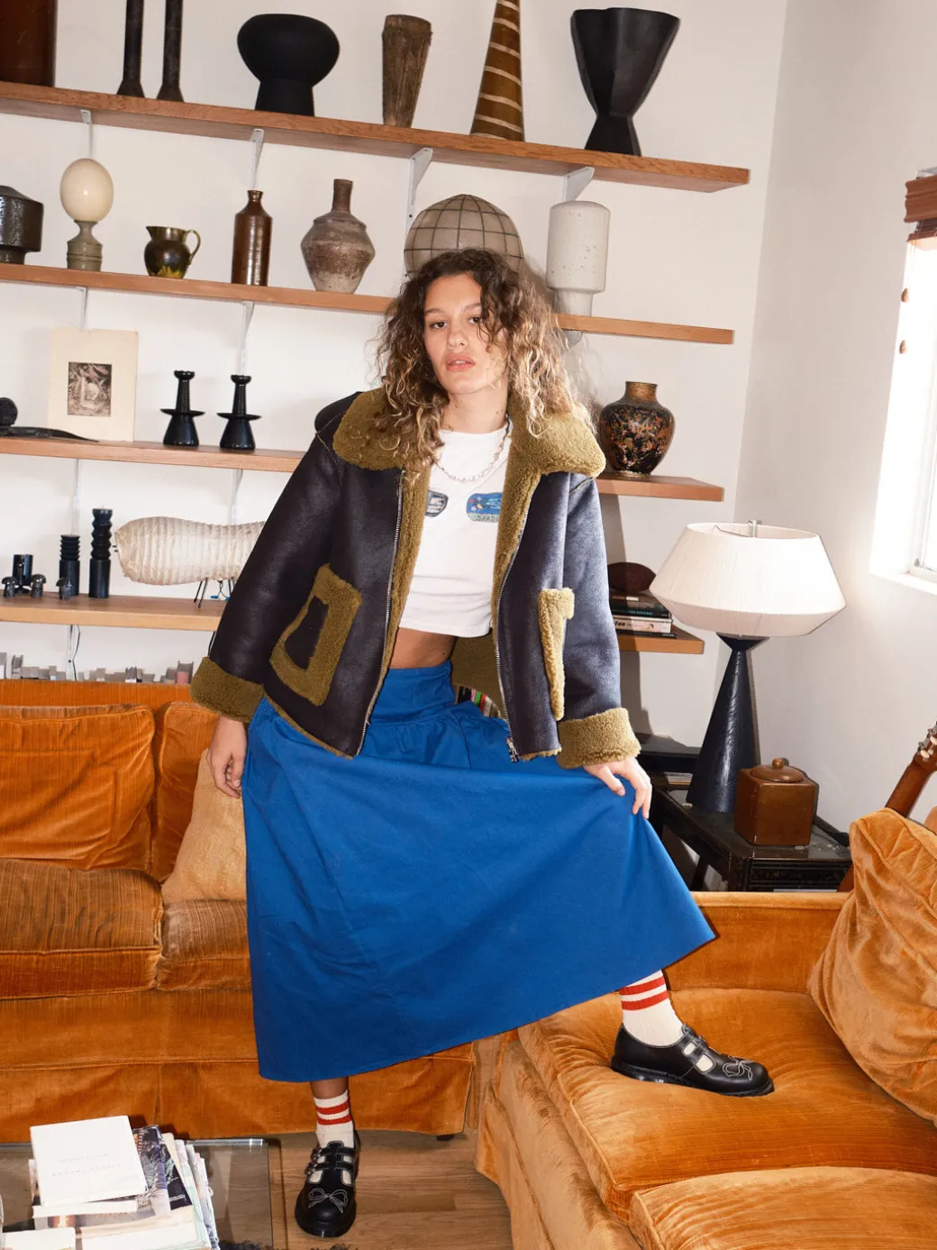 Maeve Midi Skirt - Cobalt