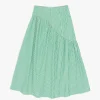 Maeve Midi Skirt - Green Stripe