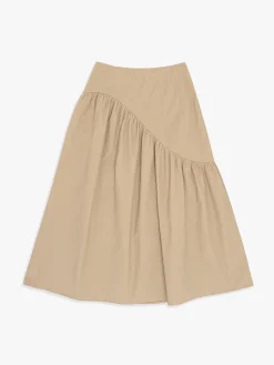 Maeve Midi Skirt - Toast Twill