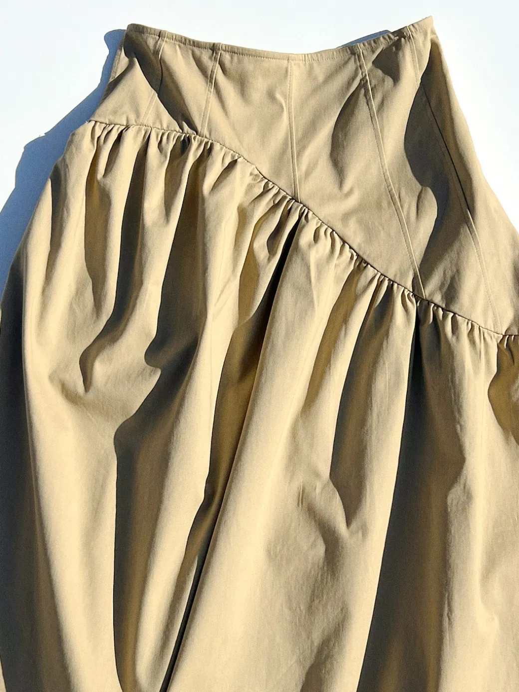 Maeve Midi Skirt - Toast Twill