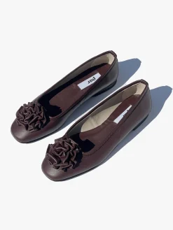 Marsha Rosette Slipper - Chocolate