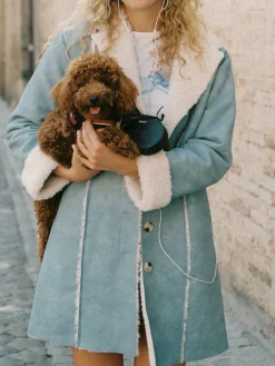 Nadia Sherpa Coat - Cloud Blue