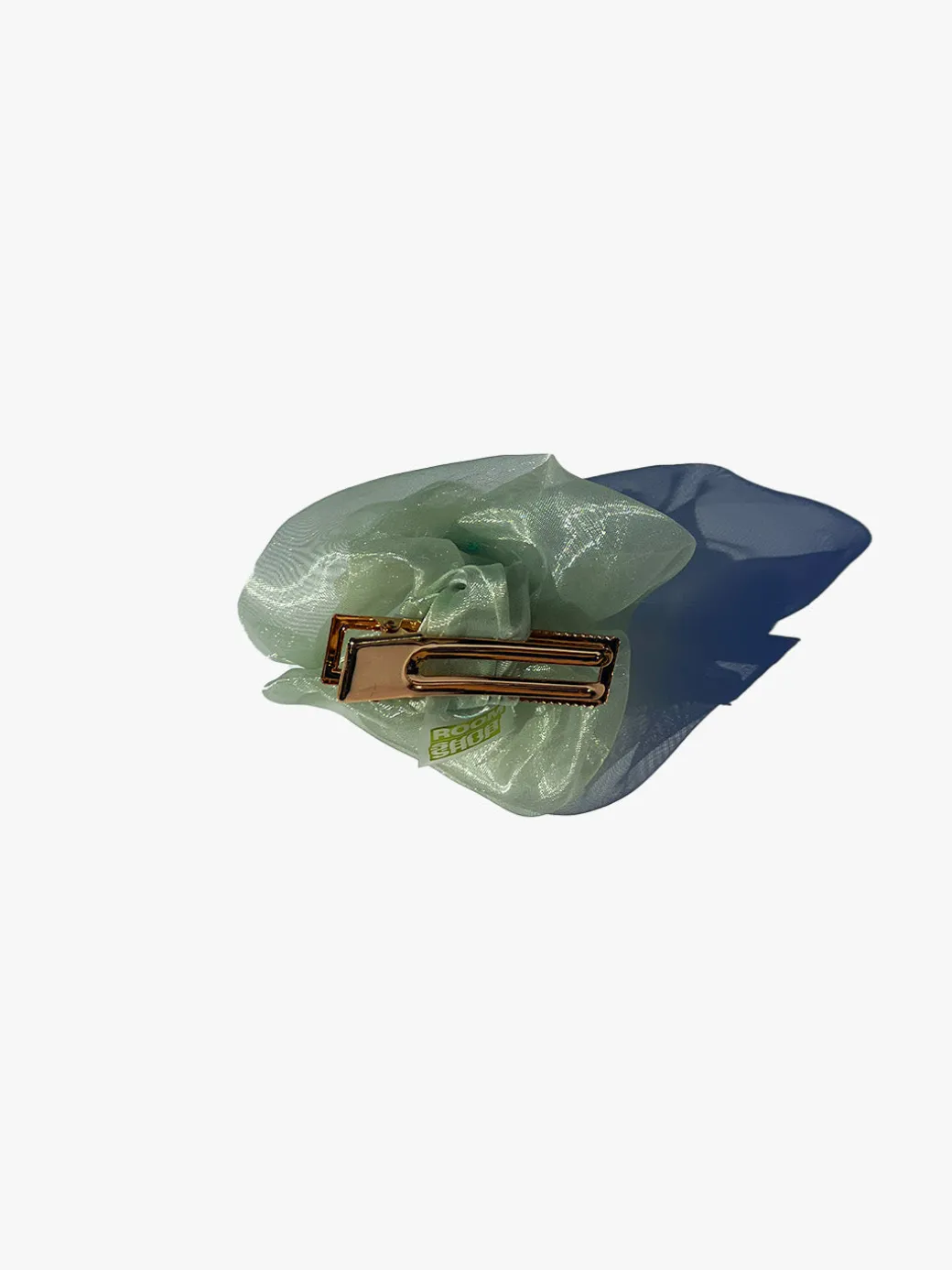 Organza Rose Clip - Sage Green
