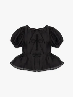 Petra Blouse - Black Organza