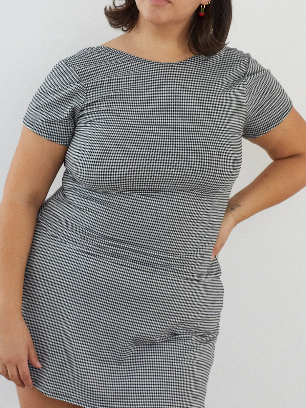 Rowan Tee - Caviar Gingham