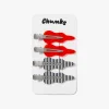 Setting Clips - Candy Red/Stripes