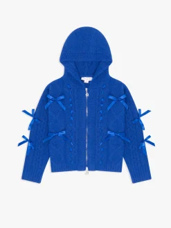 Shelby Bow Zip Up - Cobalt