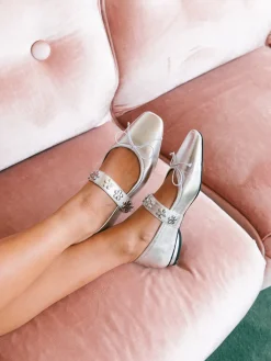 Sylvie Ballet Flat - Silver