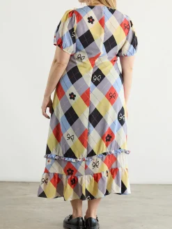 Teagan Ruffle Dress - Cirque Argyle