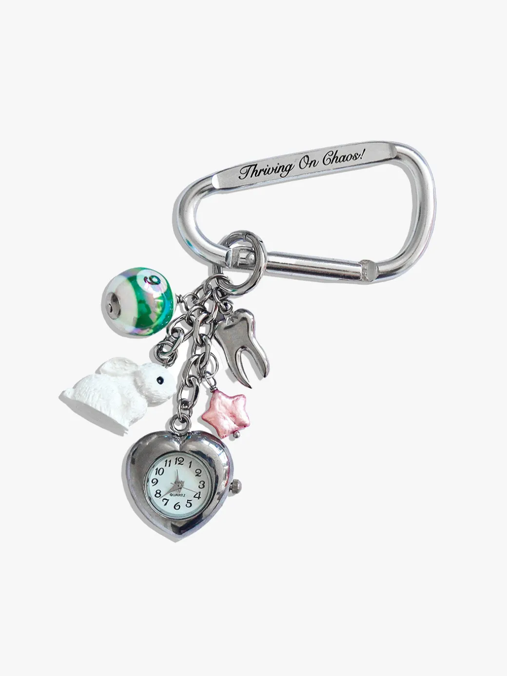 Thriving on Chaos Charms Carabiner - Silver