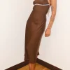 Two-Tone Dress - Brown